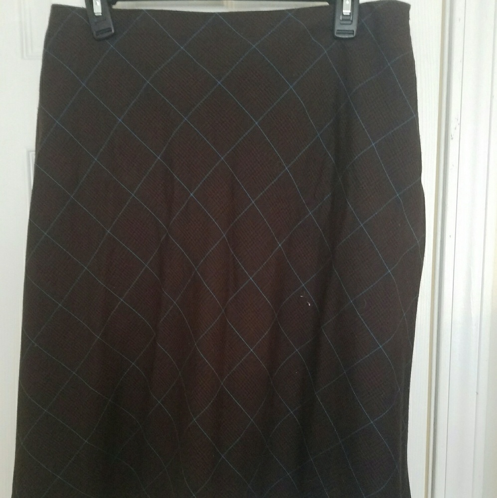 Brown and teal skirt